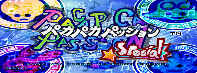 Paca Paca Passion Special (Japan, PSP1+VER.A) Title Screen